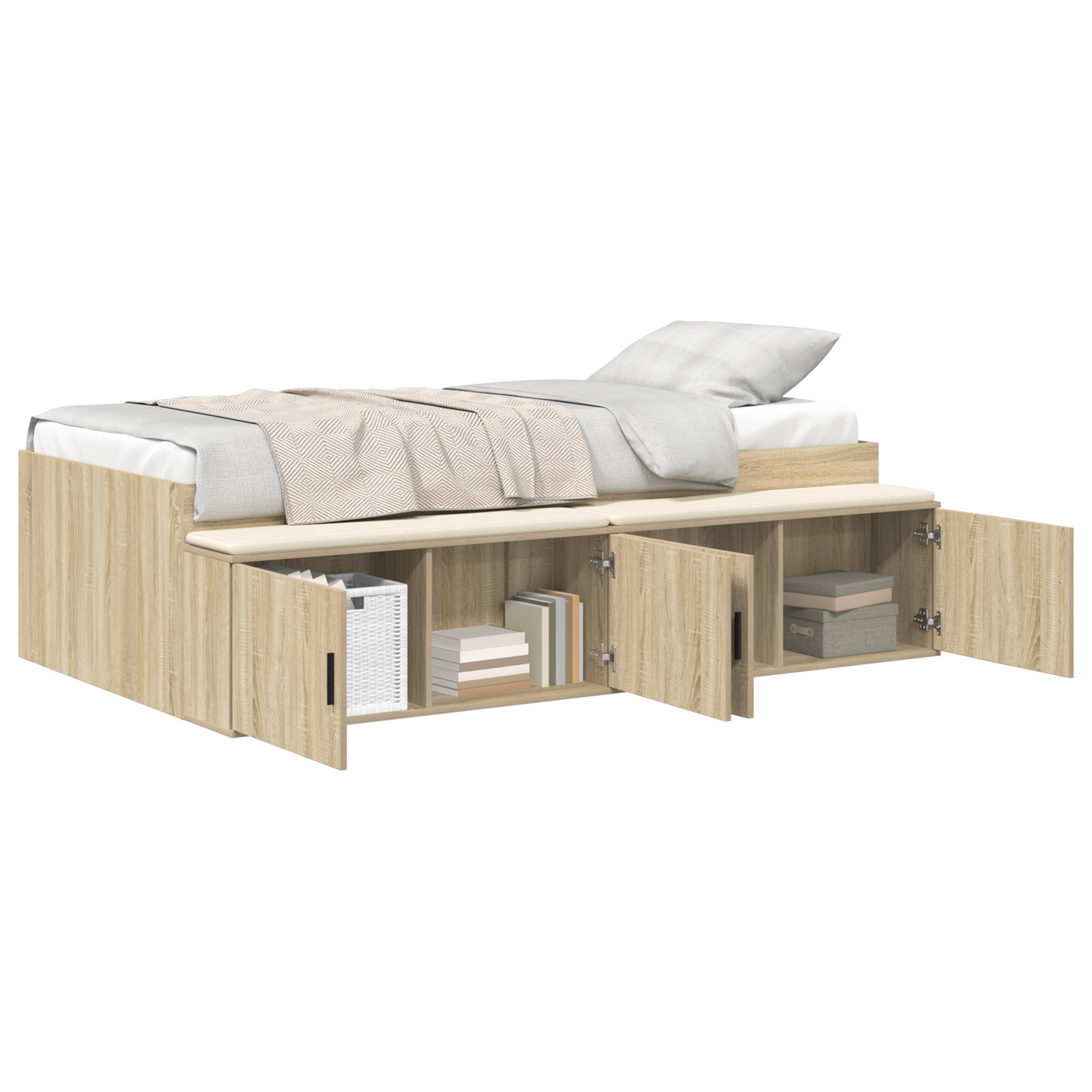 Opbevaringsseng Sonoma Eg 90x200 Cm - billede 3