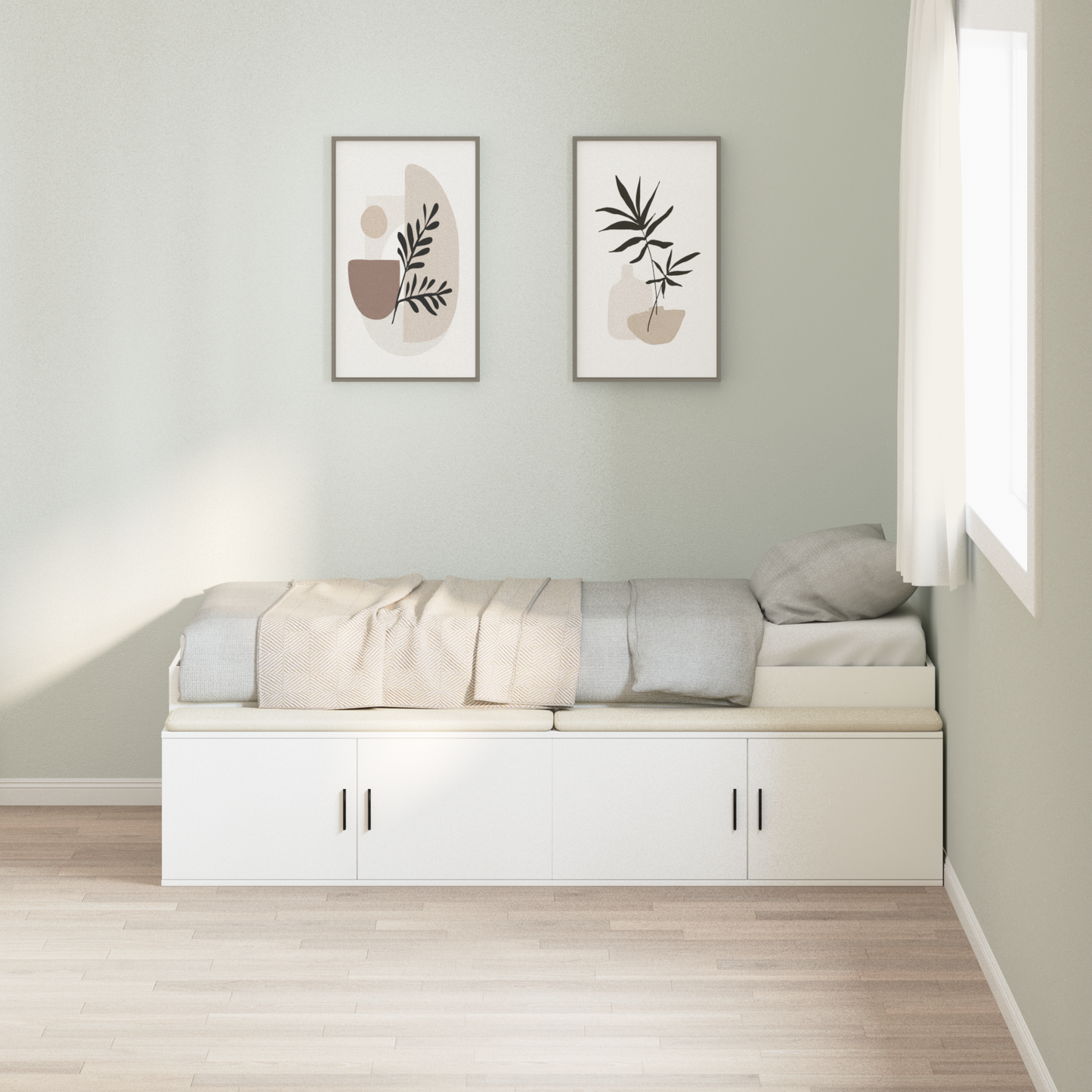 Opbevaringsseng Hvid 80x200 Cm - billede 4
