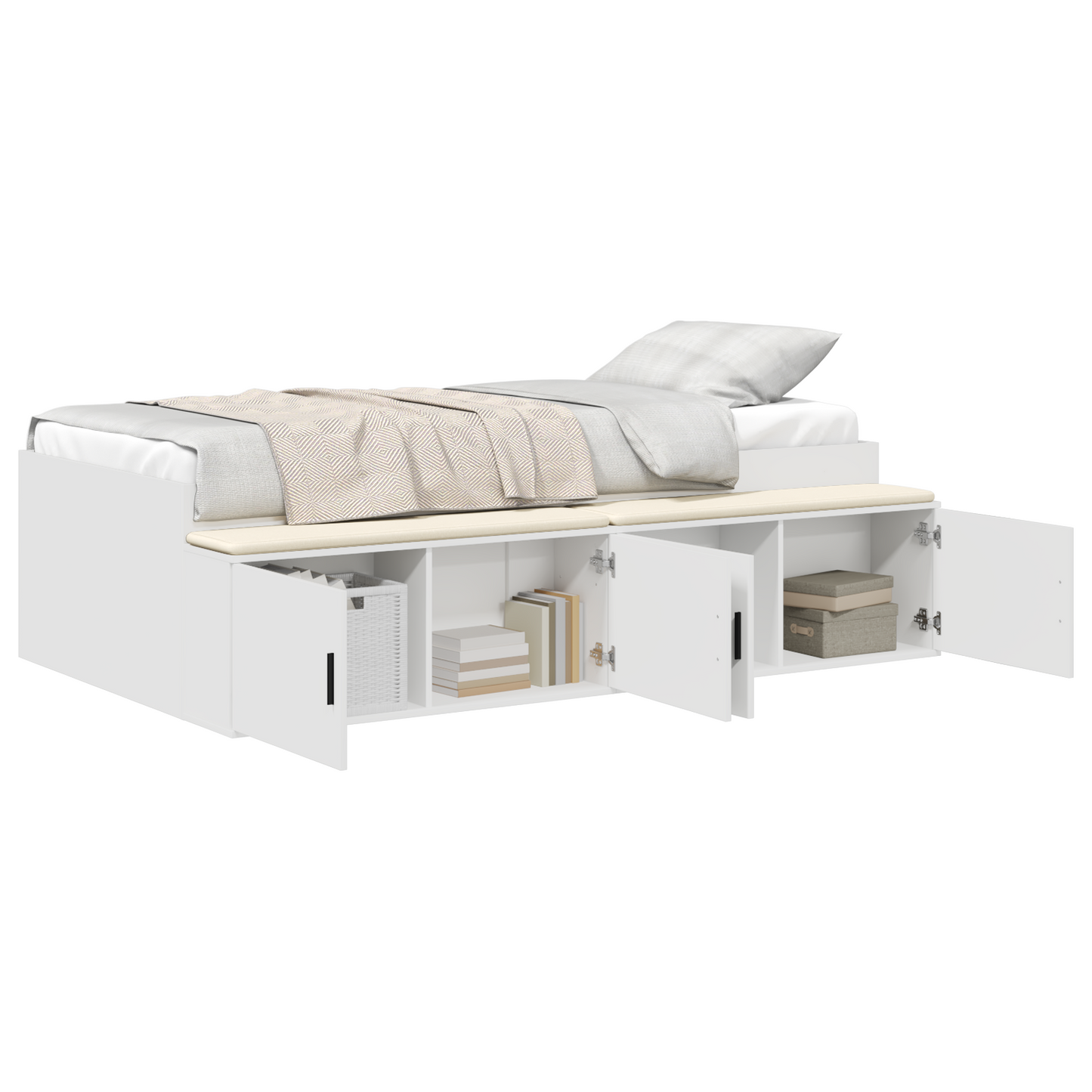 Opbevaringsseng Hvid 80x200 Cm - billede 3