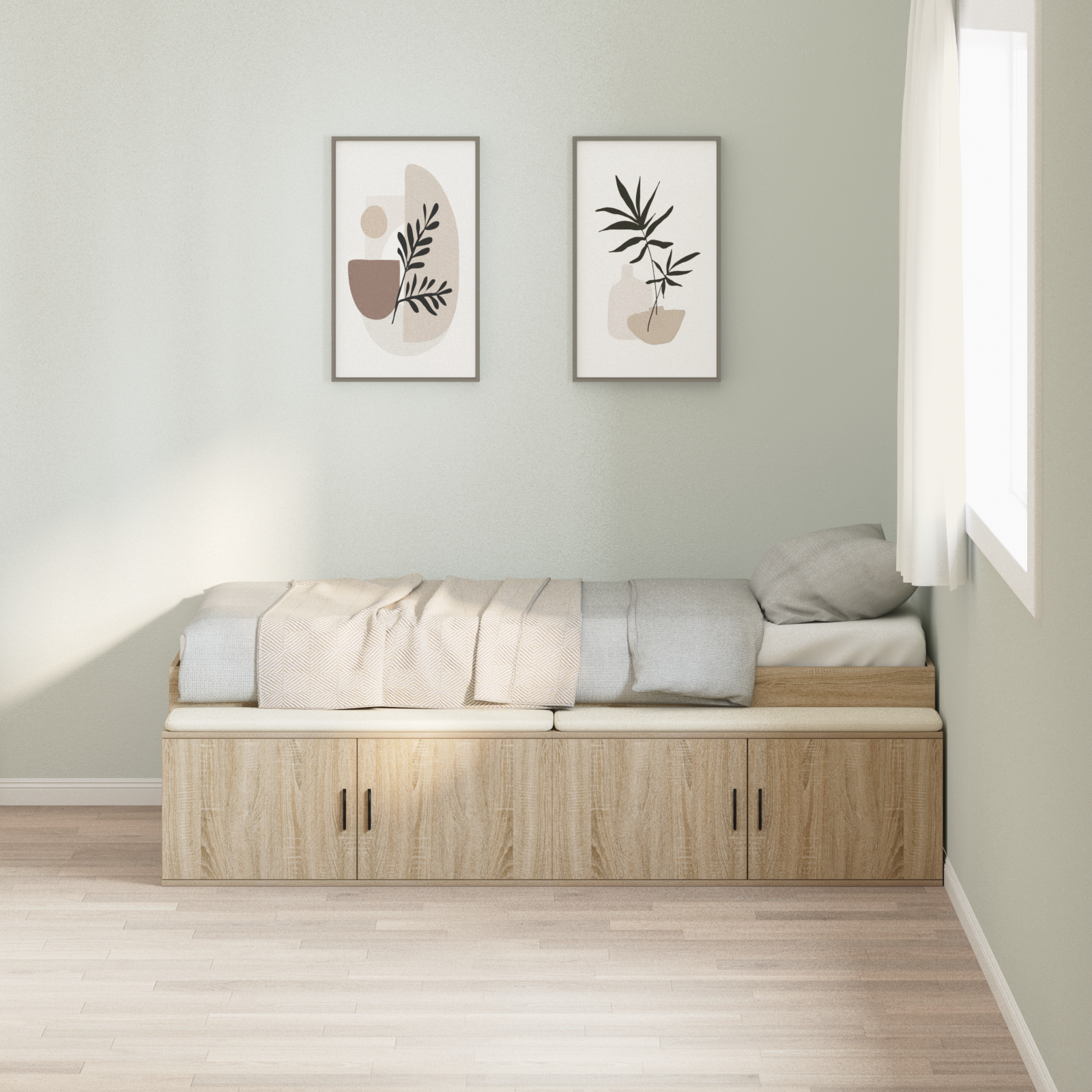 Opbevaringsseng Sonoma Eg 90x190 Cm - billede 4