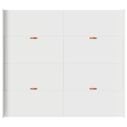 Seng med Opbevaring med Skuffe med Hovedgærde med Opbevaring Hvid 180 X 200 Cm - billede 8