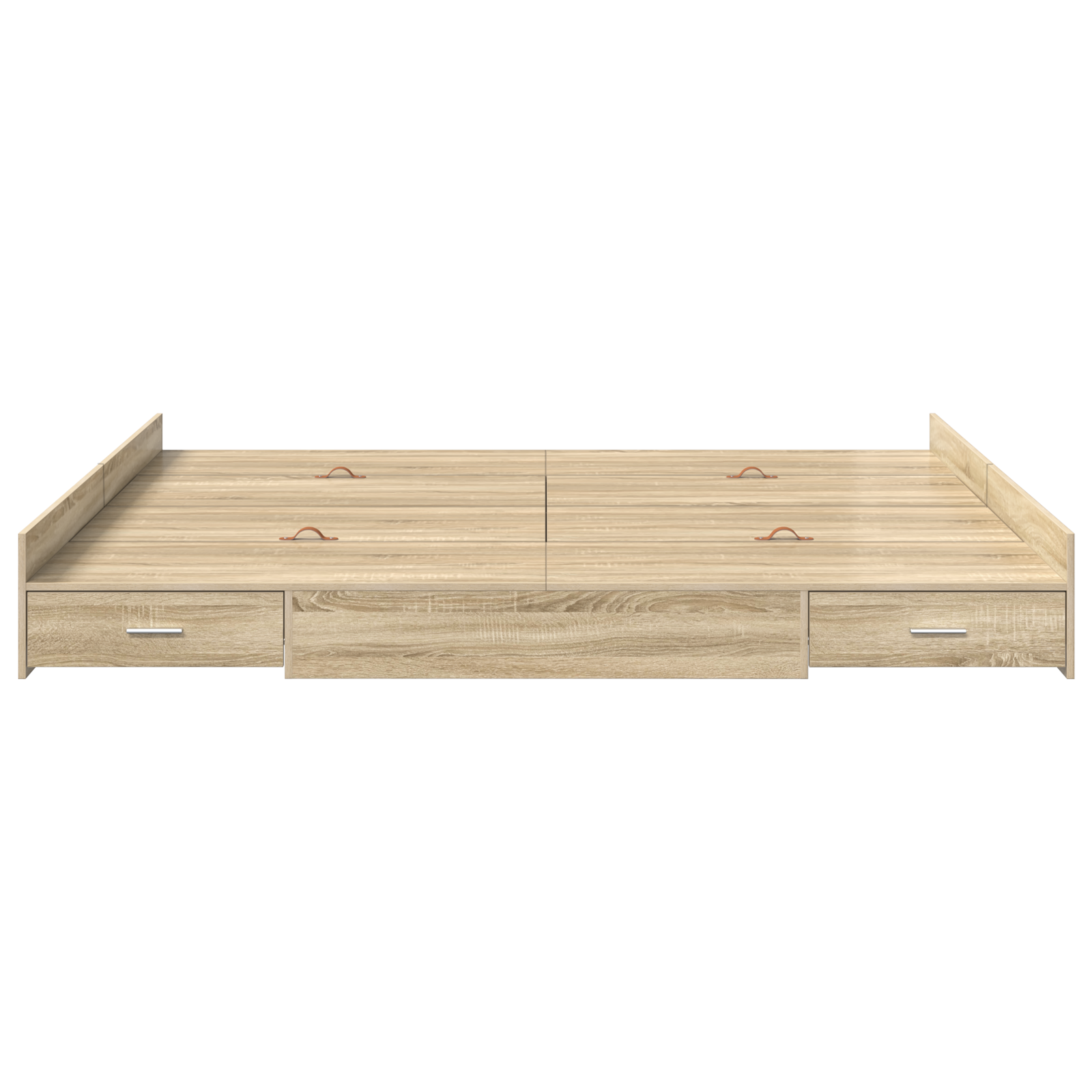 Seng med Opbevaring med Skuffe med Hovedgærde med Opbevaring Sonoma-eg 180 X 200 Cm - billede 5