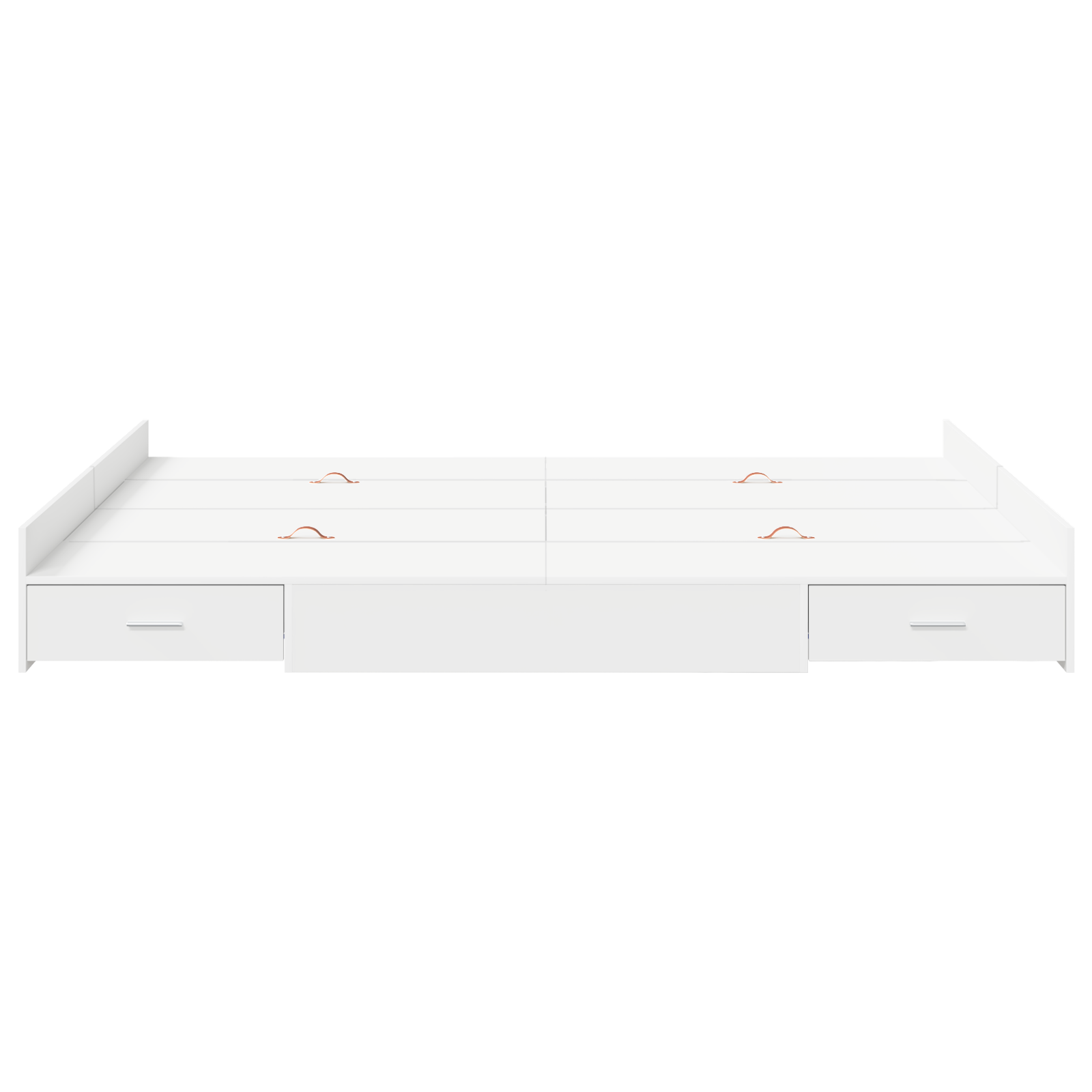 Seng med Opbevaring med Skuffe med Hovedgærde med Opbevaring Hvid 140 X 200 Cm - billede 5