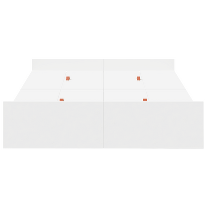 Seng med Opbevaring med Skuffe med Hovedgærde med Opbevaring Hvid 120 X 200 Cm Træværk - billede 6