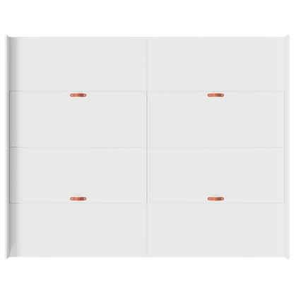 Seng med Opbevaring med Skuffe Hvid 140 X 190 Cm Melaminplade - billede 8