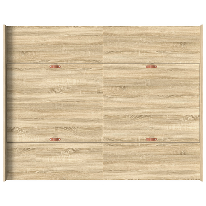Seng med Opbevaring med Skuffe Sonoma-eg 140 X 190 Cm Melamin - billede 8