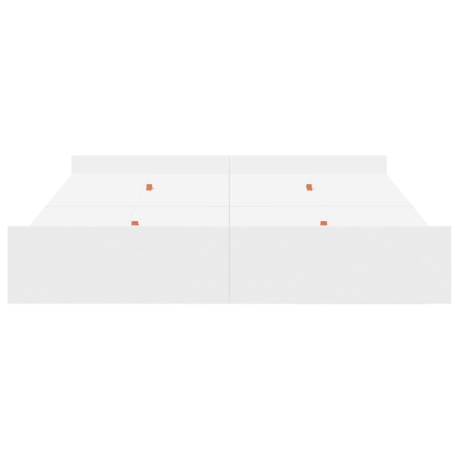 Seng med Opbevaring med Skuffe med Hovedgærde med Opbevaring Hvid 135 X 190 Cm Spånplade - billede 6