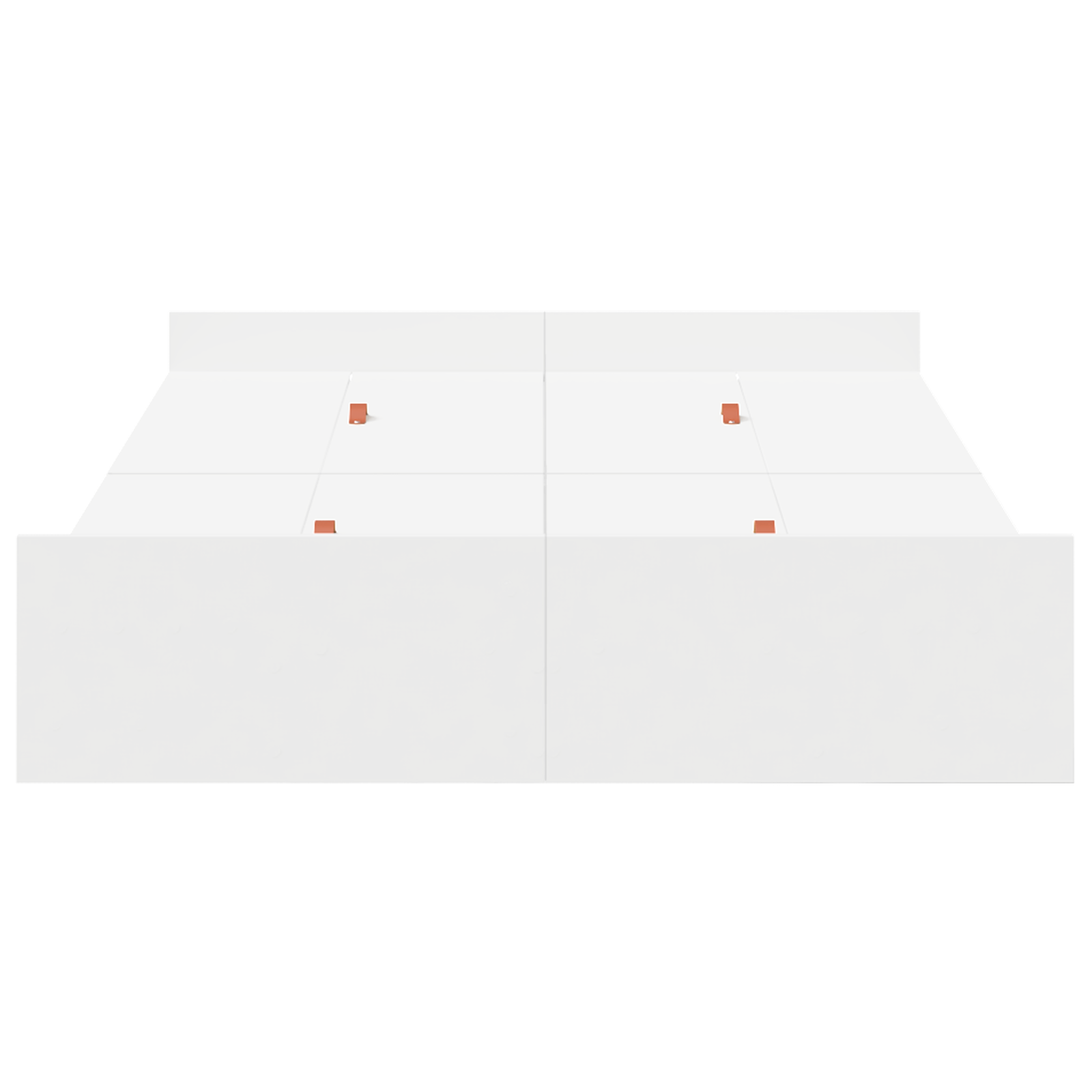 Seng med Opbevaring Hvid 120 X 190 Cm Melaminbelagt Træ - billede 6