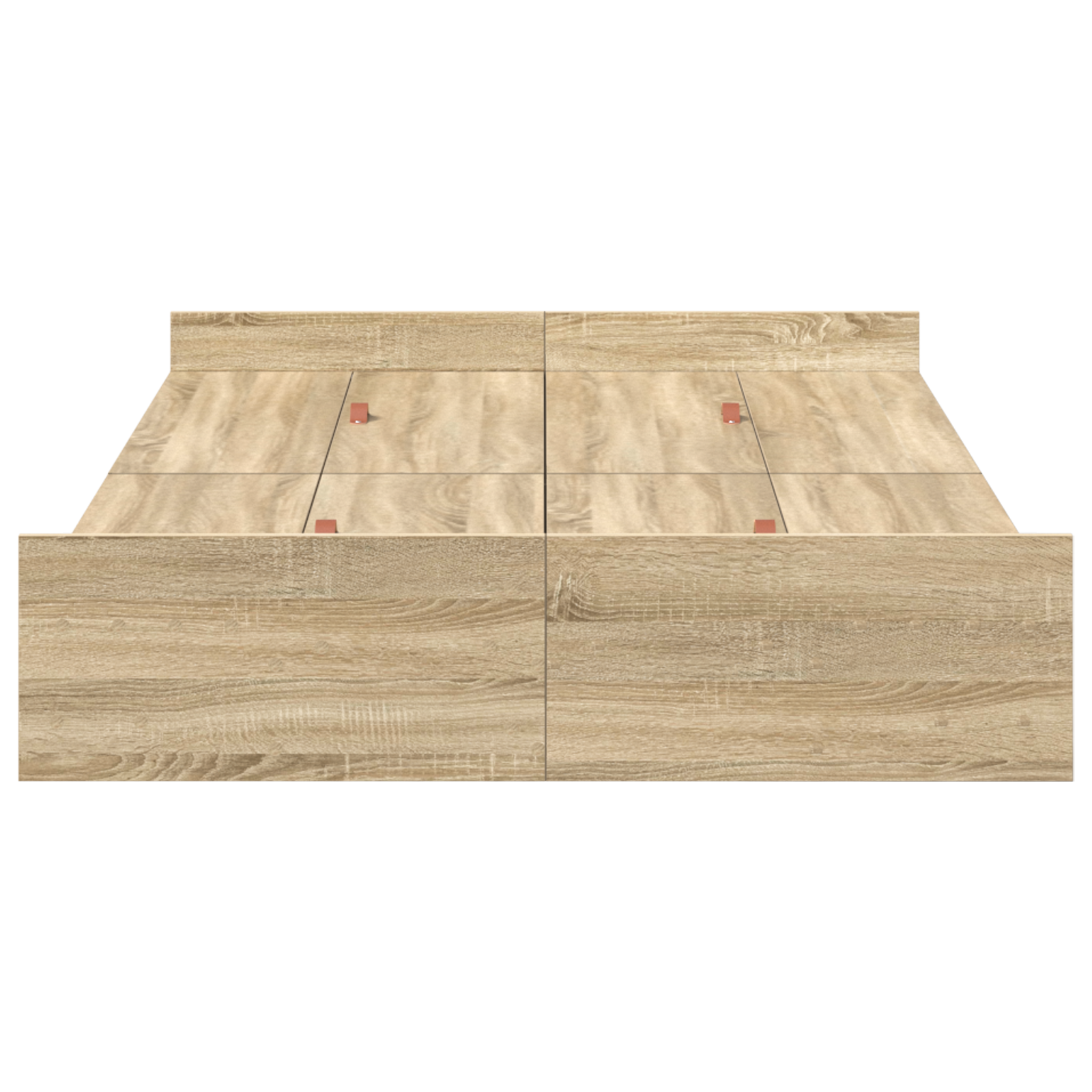 Seng med Opbevaring med Skuffe med Hovedgærde med Opbevaring Sonoma-eg 120 X 190 Cm Mdf - billede 6