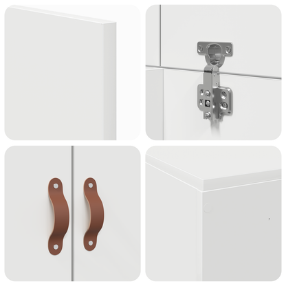 Sengestel Med Opbevaring Hvid 80 X 200 Cm Konstrueret Træ