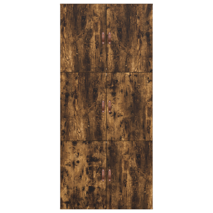 Sengestel Med Opbevaring Røget Eg 80 X 200 Cm Konstrueret Træ