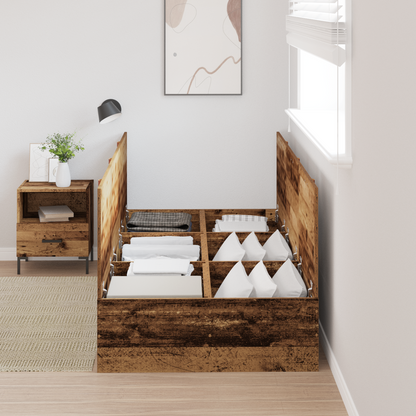 Sengestel Gammelt Træ 100 X 200 Cm Konstrueret Træ