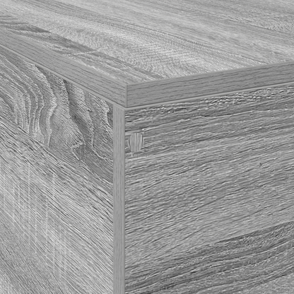 Sengestel Grå Sonoma-Eg 200 X 200 Cm Konstrueret Træ