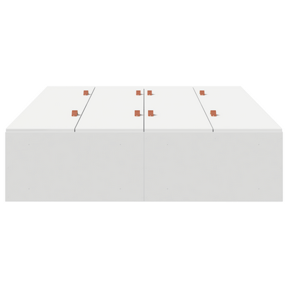 Sengestel Med Opbevaring Hvid 120 X 200 Cm Konstrueret Træ