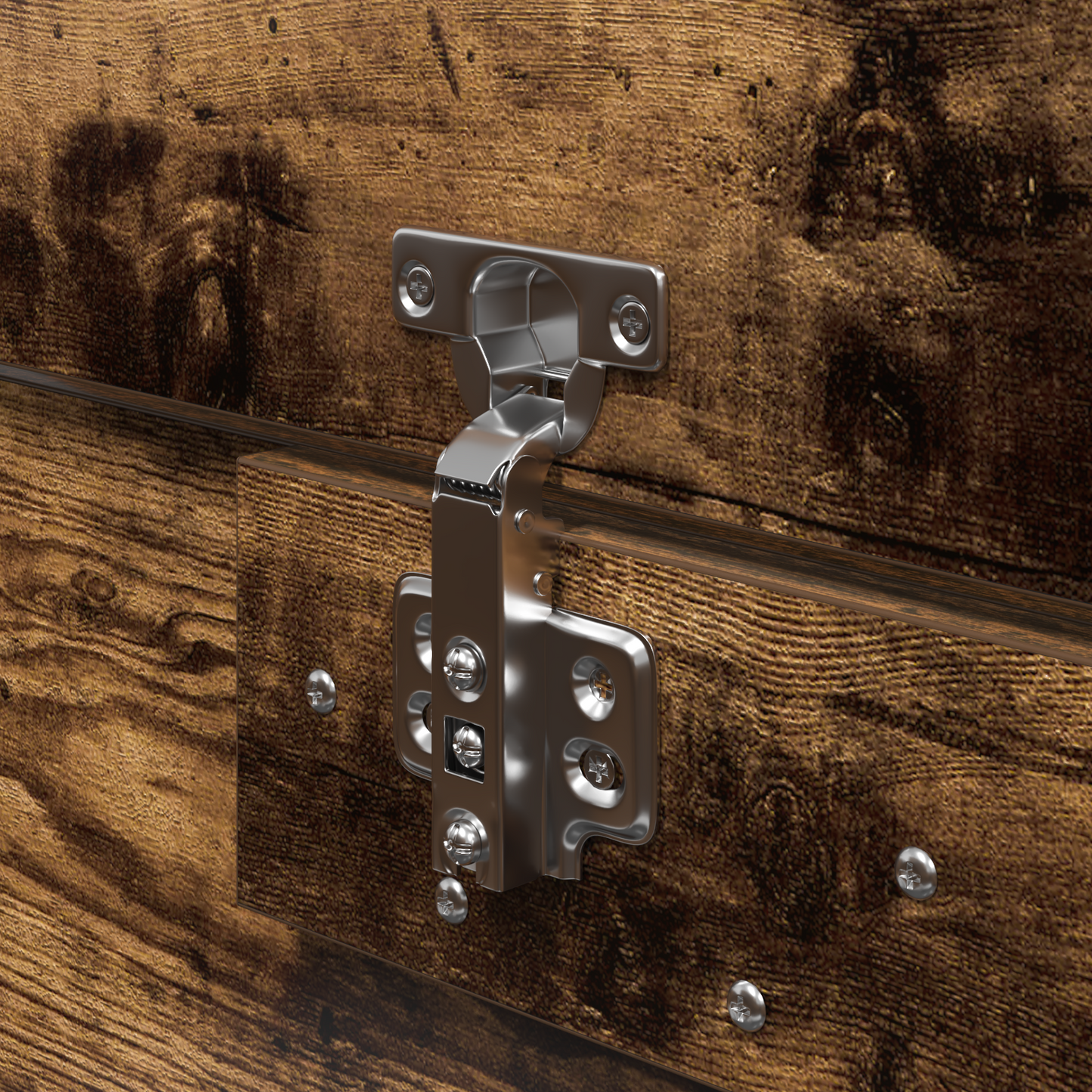 Sengestel Med Opbevaring Røget Eg 150 X 200 Cm Konstrueret Træ