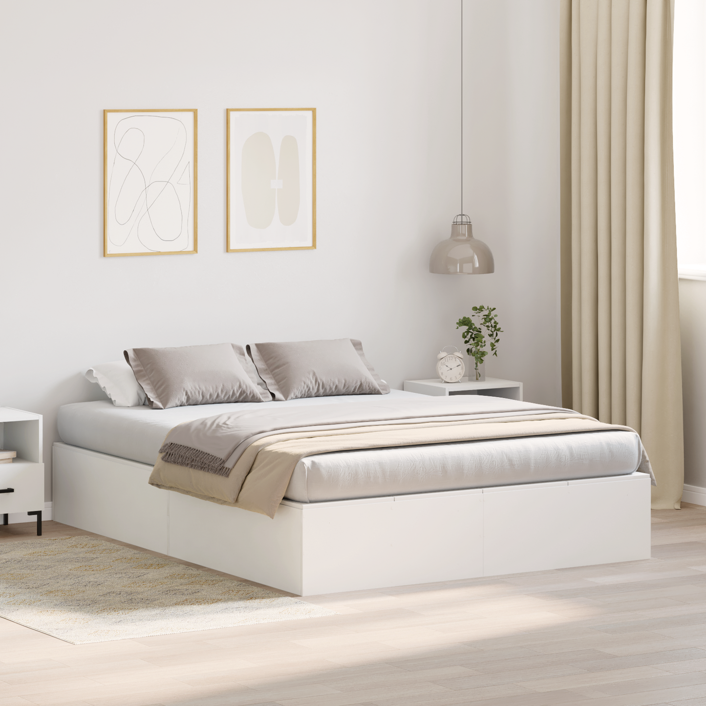 Opbevaringsseng Hvid 160X200 Cm