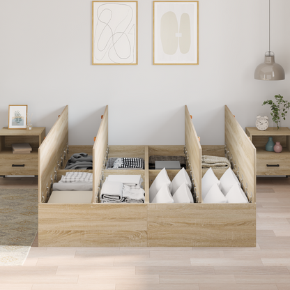 Opbevarings Sengramme Sonoma Eg 160X200 Cm