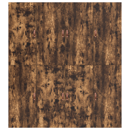 Sengestel Med Opbevaring Røget Eg 180 X 200 Cm Konstrueret Træ