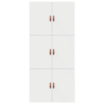 Sengestel Med Opbevaring Hvid 75 X 190 Cm Konstrueret Træ