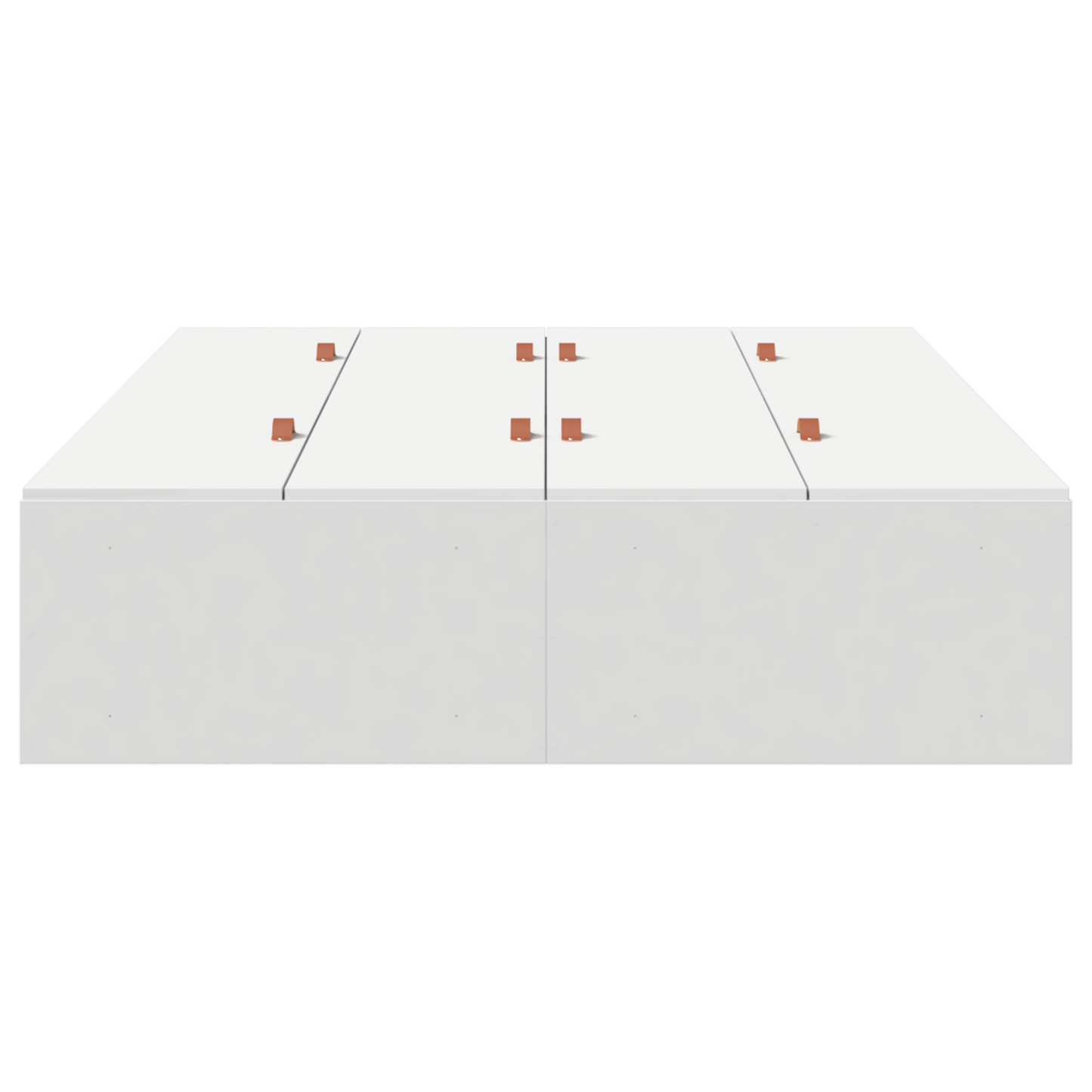 Sengestel Med Opbevaring Hvid 120 X 190 Cm Konstrueret Træ