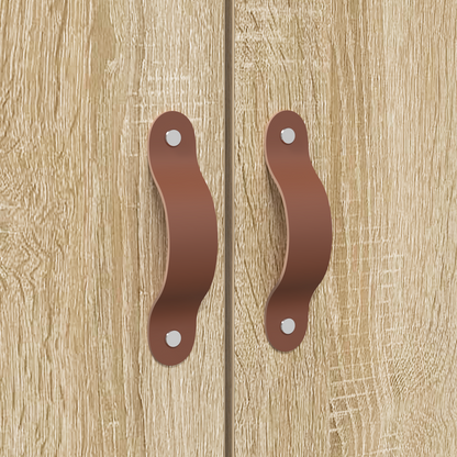 Sengestel Med Opbevaring Sonoma-Eg 120 X 190 Cm Konstrueret Træ