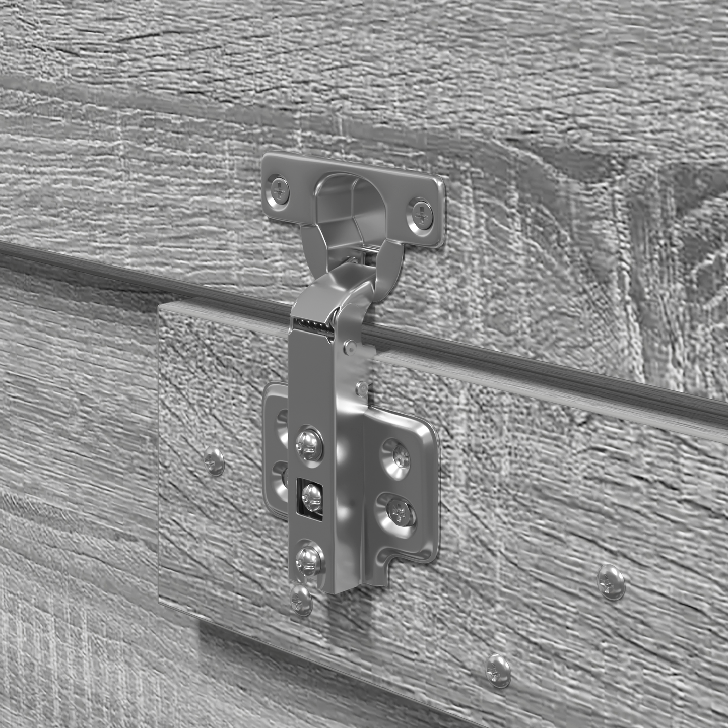 Sengestel Grå Sonoma-Eg 120 X 190 Cm Konstrueret Træ