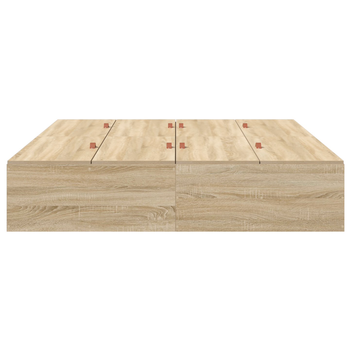 Sengestel Med Opbevaring Sonoma-Eg 135 X 190 Cm Konstrueret Træ