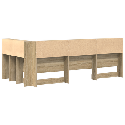 Opbevaringshovedgavl med Hylde Sonoma-eg 80 Cm Konstrueret Træ - billede 7