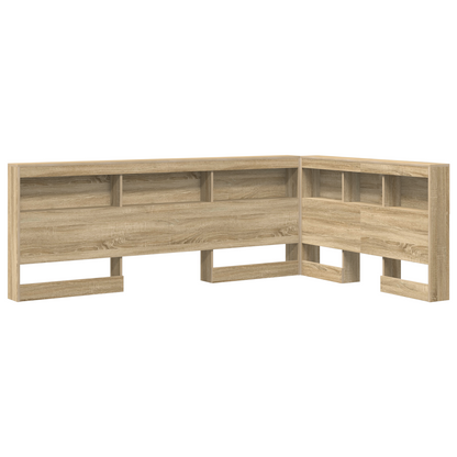 Opbevaringshovedgavl med Hylde Sonoma-eg 120 Cm Konstrueret Træ - billede 2