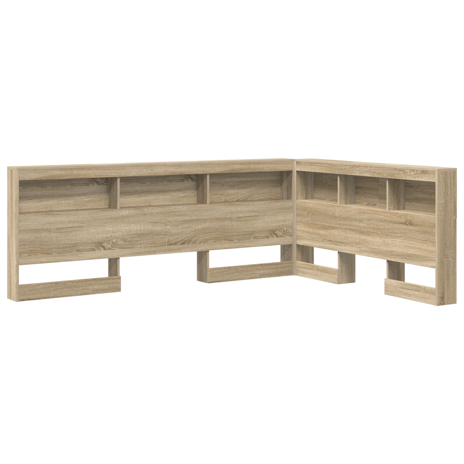Opbevaringshovedgavl med Hylde Sonoma-eg 140 Cm Konstrueret Træ - billede 2