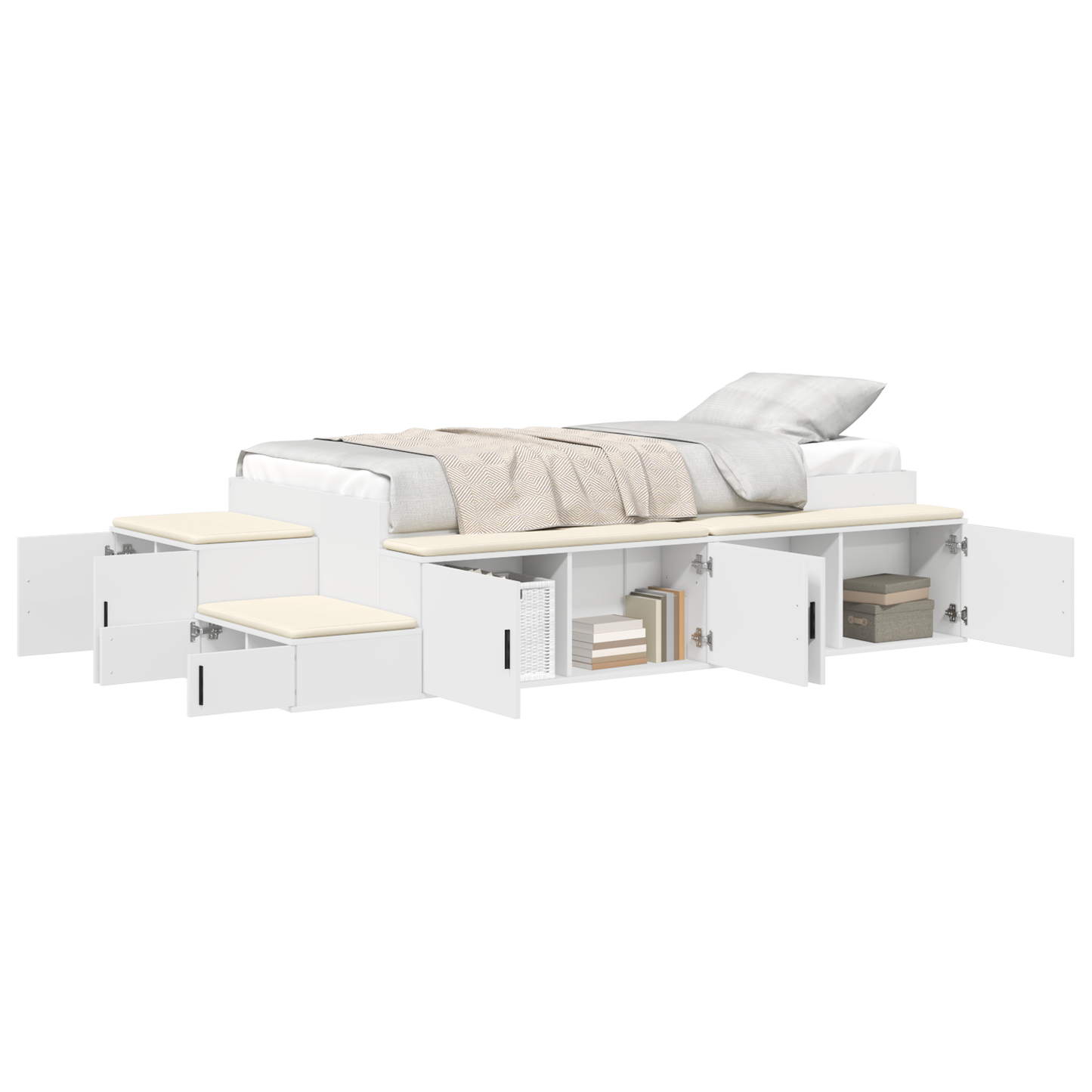 Opbevaringsseng Hvid 80x200 Cm - billede 3