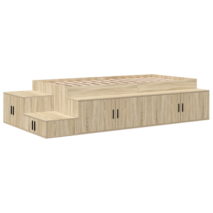 Opbevaringsseng Sonoma Egetræ 100x200 Cm - billede 2