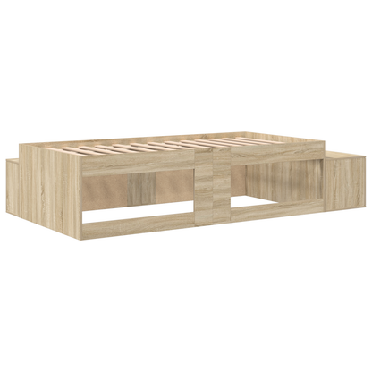 Opbevaringsseng Sonoma Egetræ 100x200 Cm - billede 9