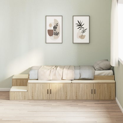 Opbevaringsseng Sonoma Egetræ 100x200 Cm - hovedbillede