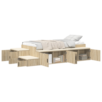 Opbevaringsseng Sonoma Egetræ 100x200 Cm - billede 3