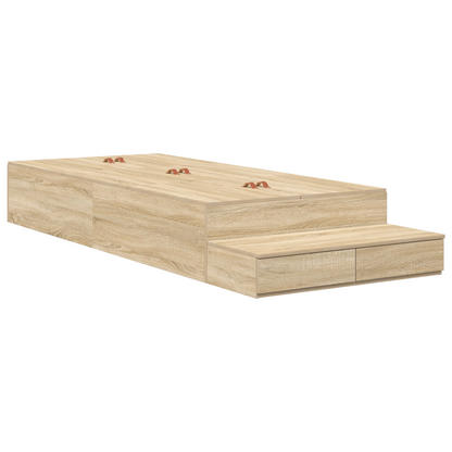 Opbevaringsseng i Sonoma Eg 80x200 Cm - billede 2