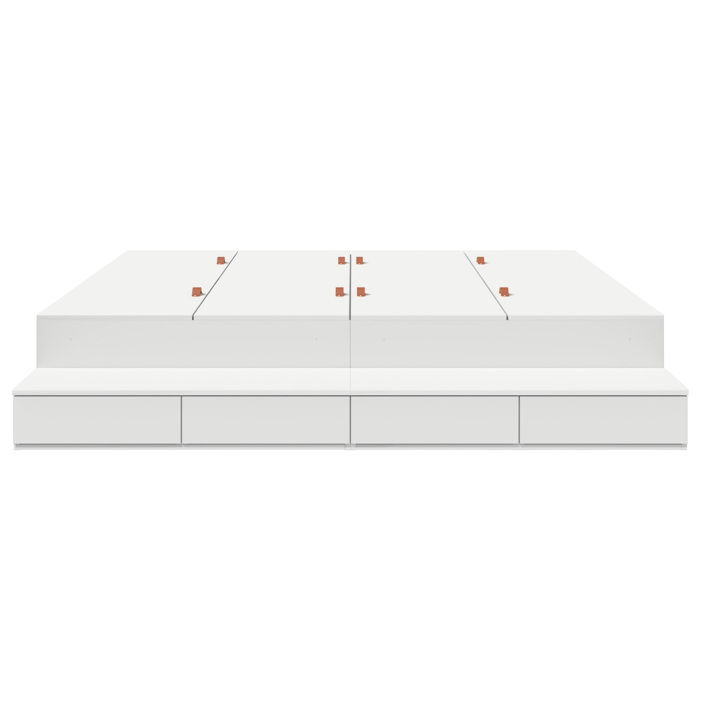 Opbevarings Sengestel Hvid 200x200 Cm - billede 5
