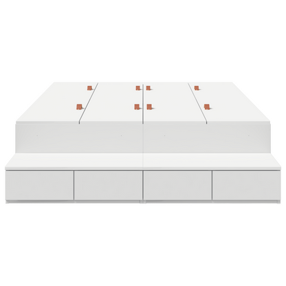 Opbevaringssengramme Hvid 120x200 Cm - billede 7