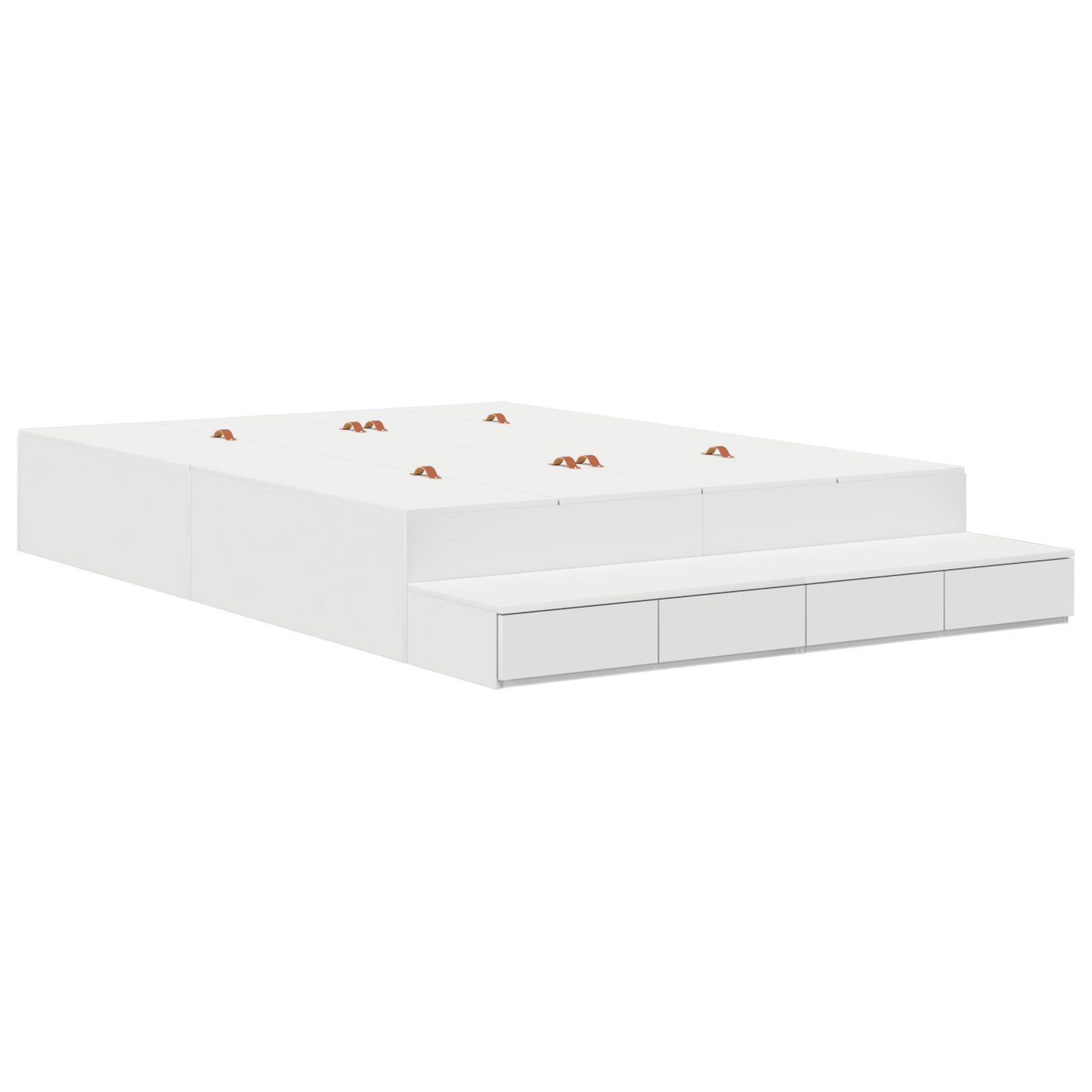 Opbevaringsseng Hvid 140x200 Cm - billede 2