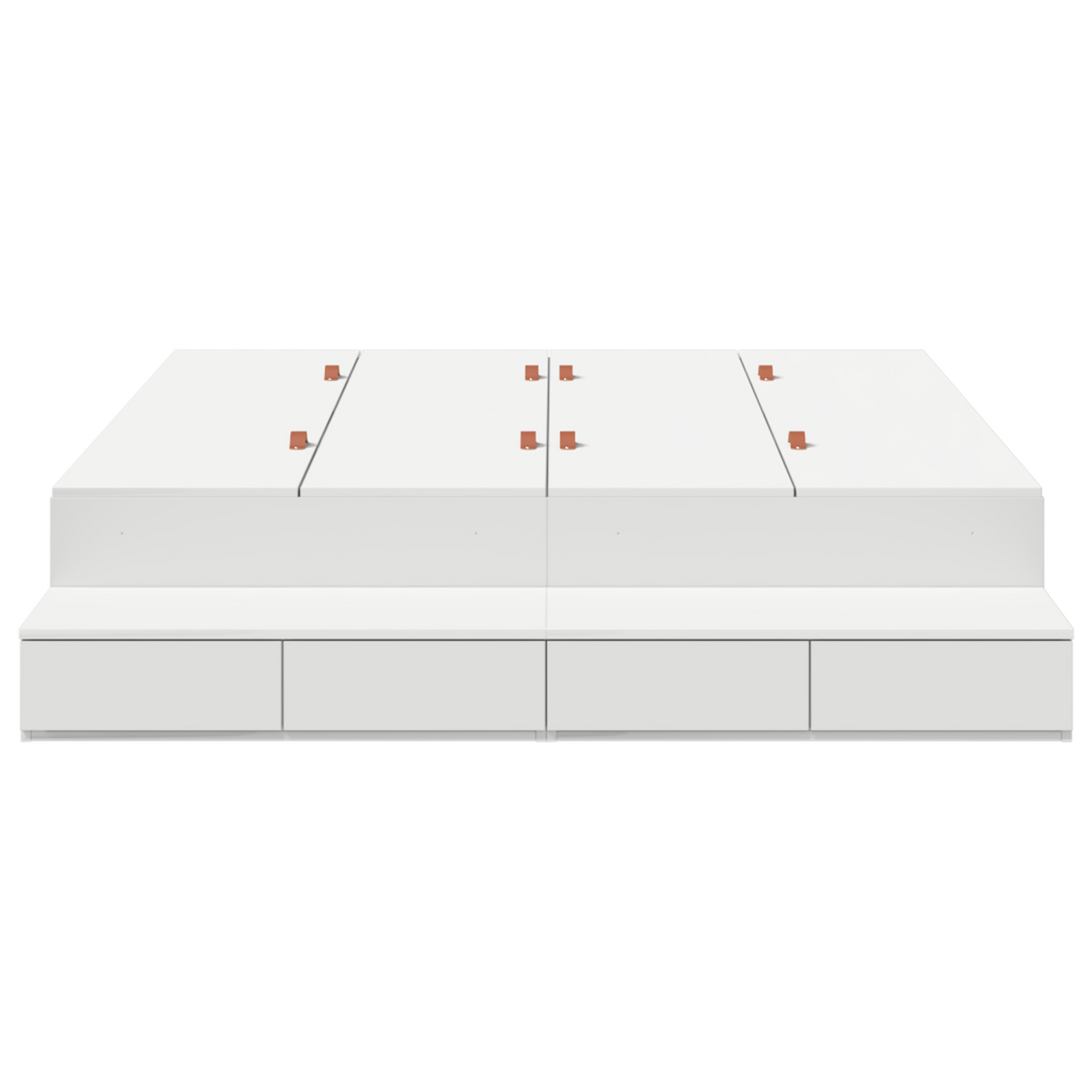 Opbevaringsseng Hvid 140x200 Cm - billede 6