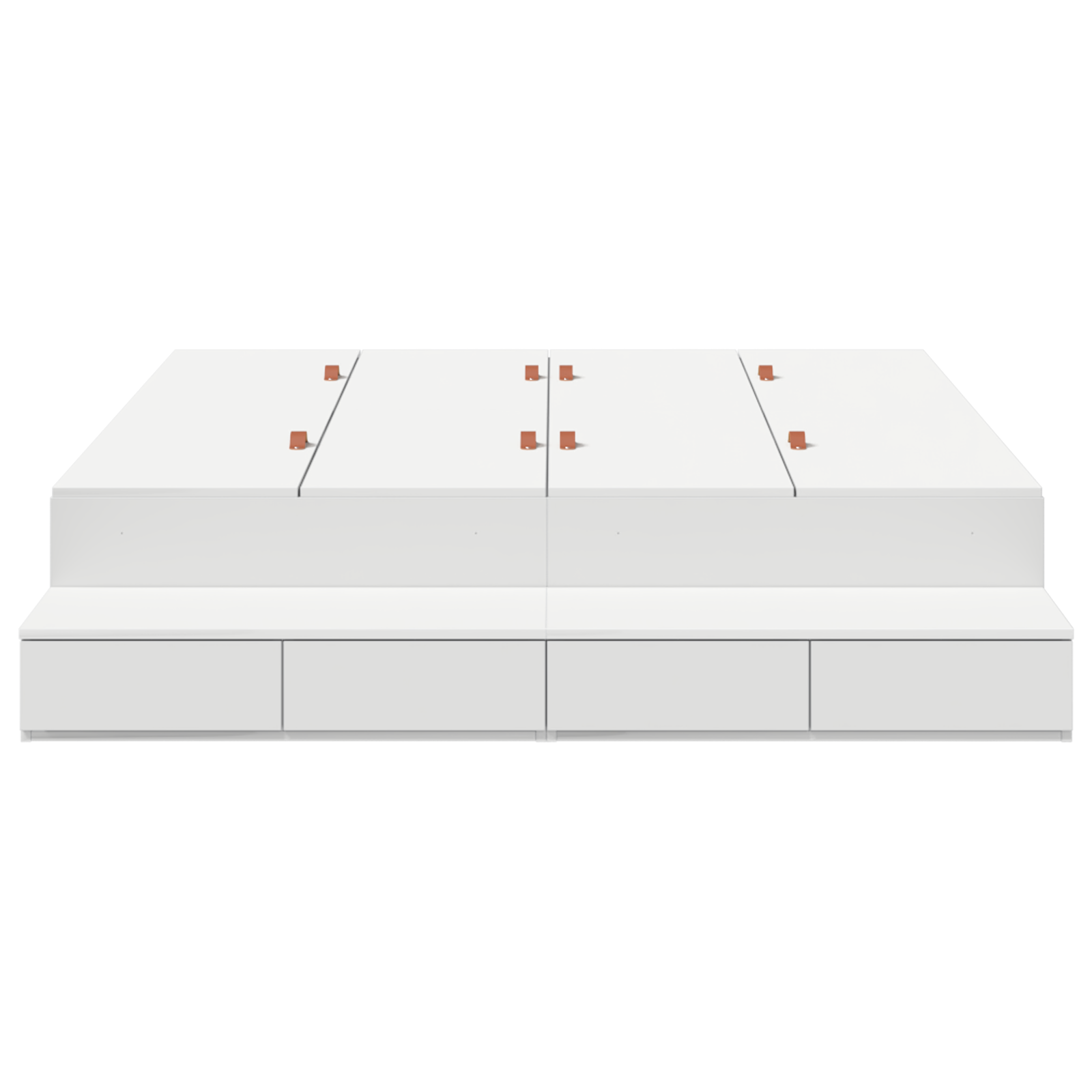 Opbevaringsseng Hvid 140x200 Cm - billede 6