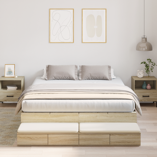 Opbevaringsseng Sonoma Eg 140x200 Cm - hovedbillede