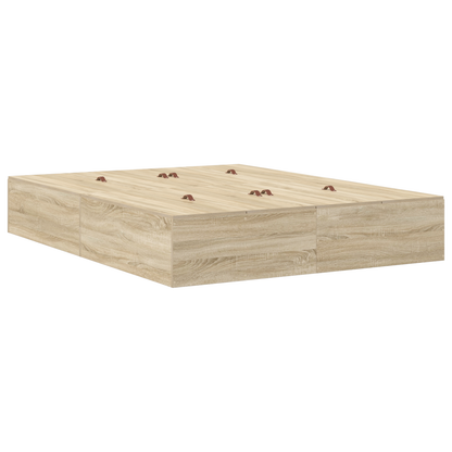 Opbevarings Senge Ramme Sonoma Eg 150x200 Cm - billede 2