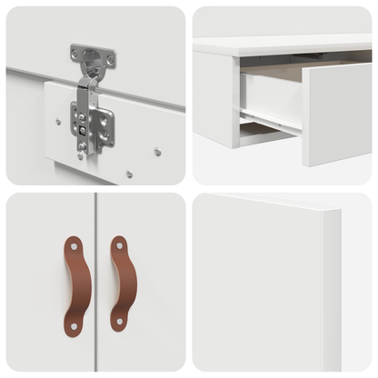 Opbevarings Sengestel Hvid 90x190 Cm - billede 5