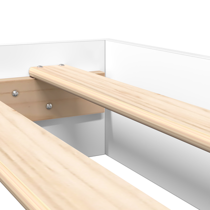 Bogskabsseng Hvid 90x200 Cm i Konstrueret Træ - billede 10