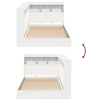 Bogskabsseng Hvid 90x200 Cm i Konstrueret Træ - billede 11
