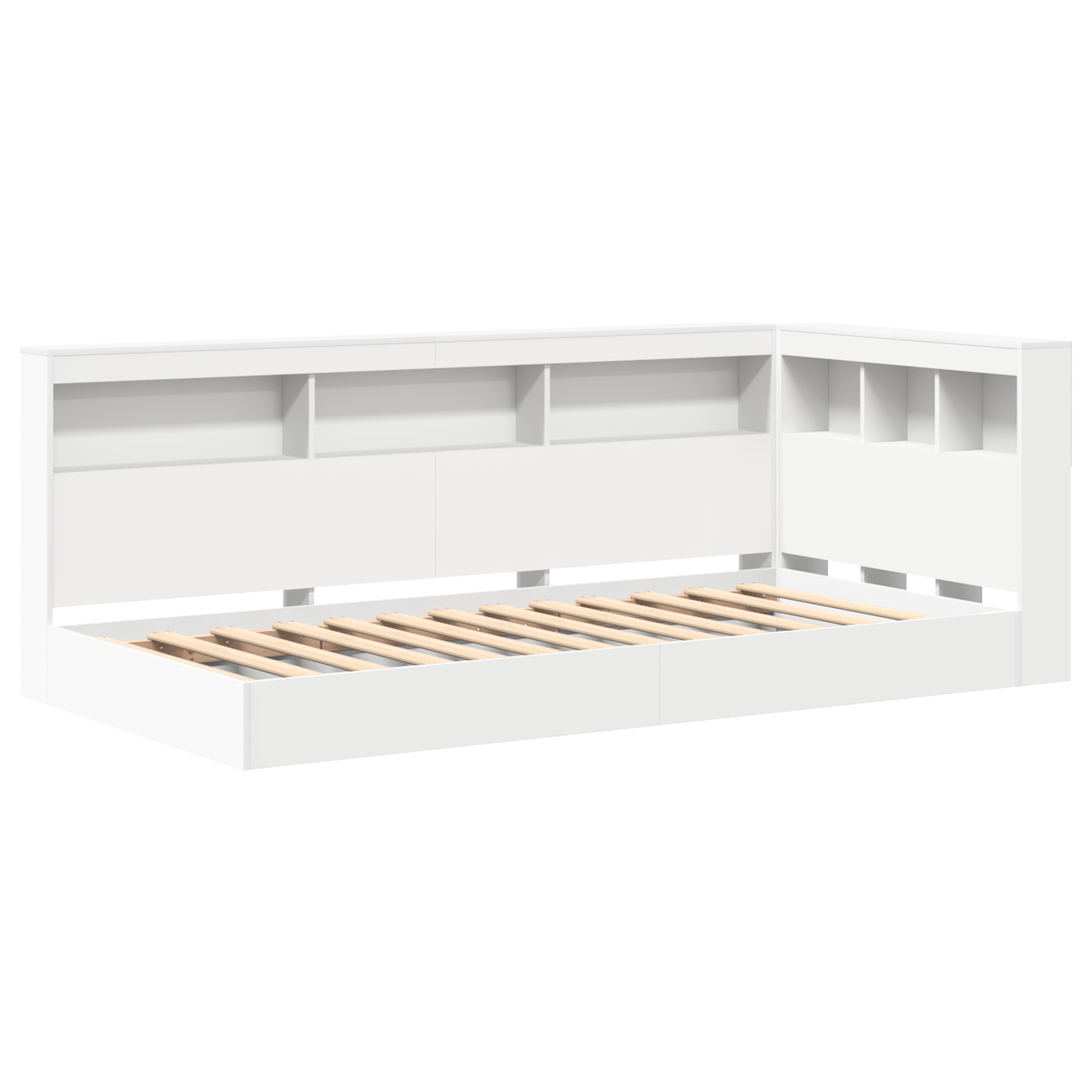 Bogskabsseng Hvid 90x200 Cm i Konstrueret Træ - billede 2