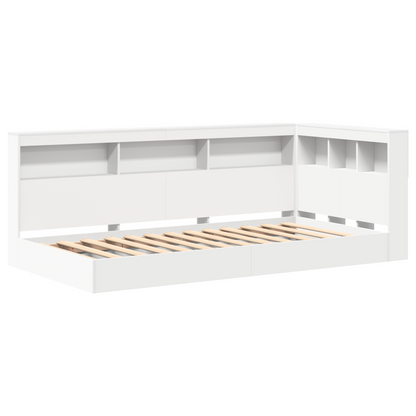 Bogskabsseng Hvid 90x200 Cm i Konstrueret Træ - billede 2