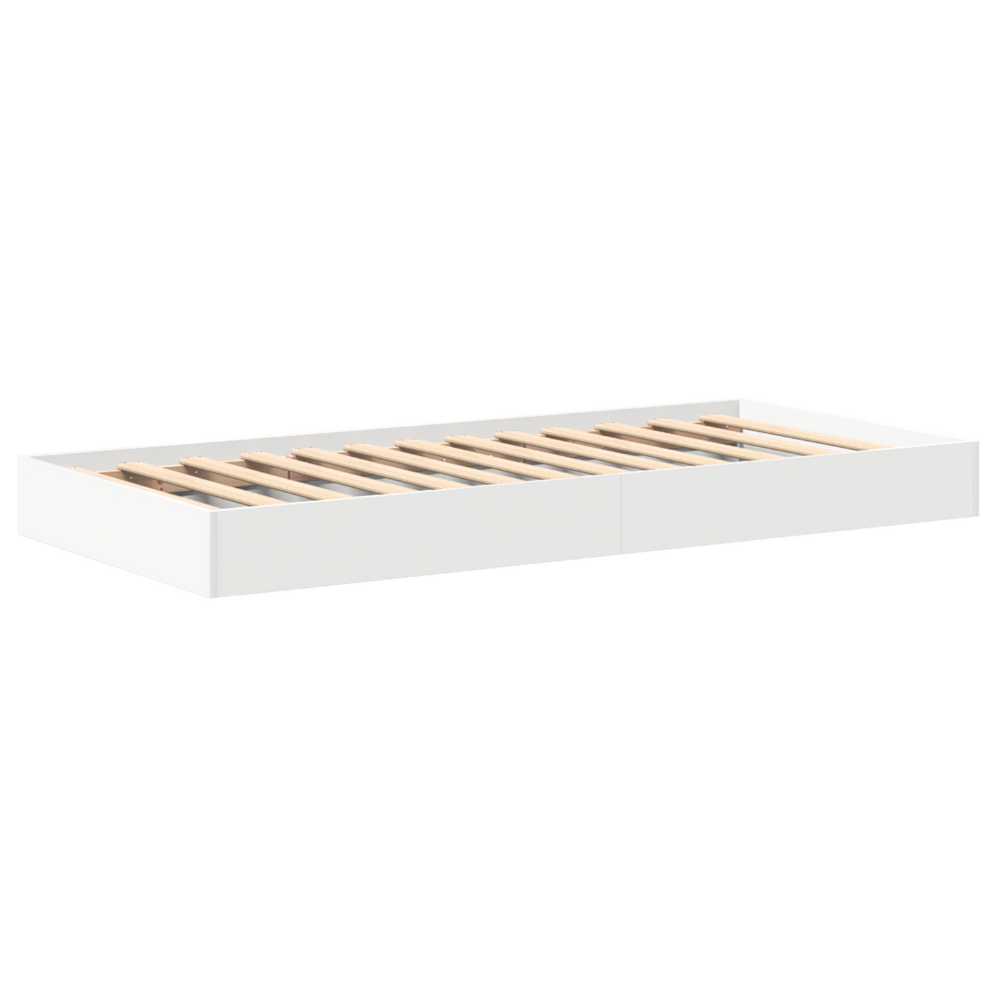 Bogskabsseng Hvid 90x200 Cm i Konstrueret Træ - billede 4