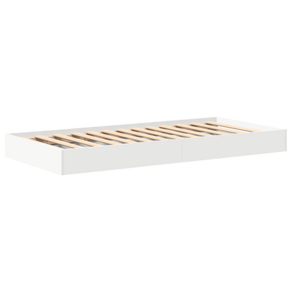 Bogskabsseng Hvid 90x200 Cm i Konstrueret Træ - billede 4